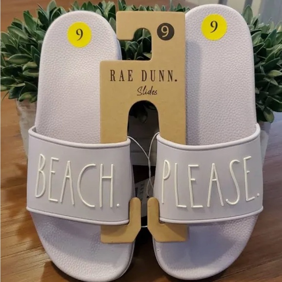 Rae Dunn Shoes - Rae Dunn Women's Beach Please Slip On Slide Sandals